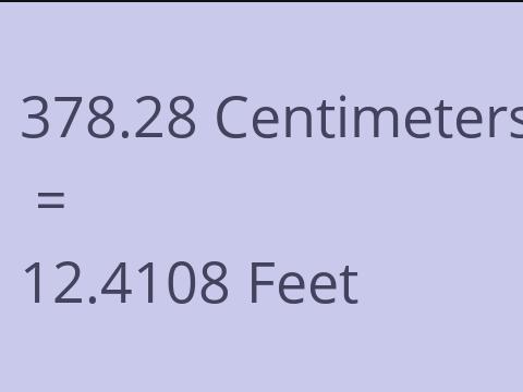 378.28 CM TO FEET