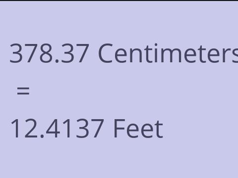 378.37 CM TO FEET