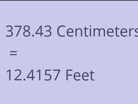 378.43 CM TO FEET