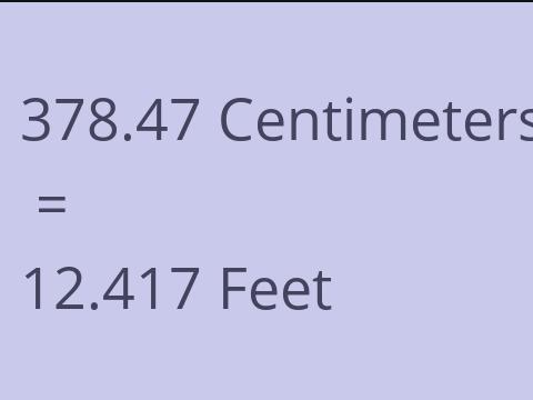 378.47 CM TO FEET