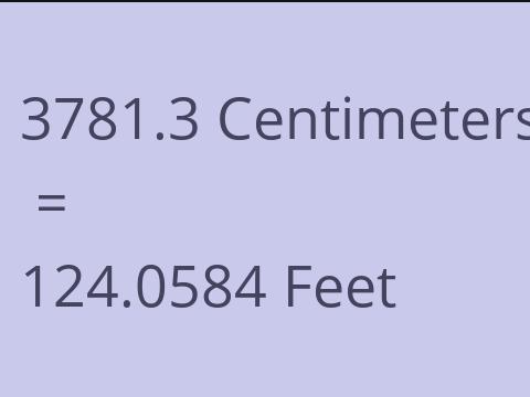 3781.3 CM TO FEET