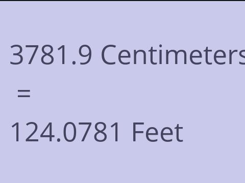 3781.9 CM TO FEET