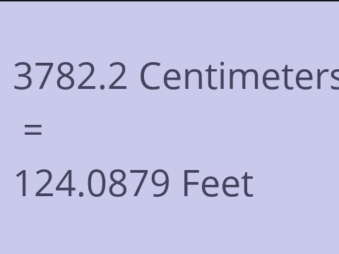3782.2 CM TO FEET