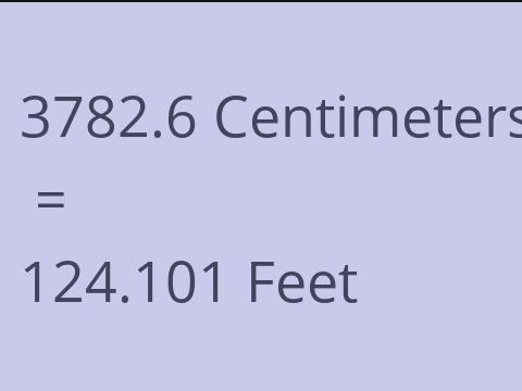 3782.6 CM TO FEET