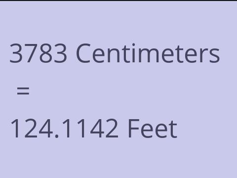 3783 CM TO FEET