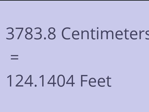 3783.8 CM TO FEET