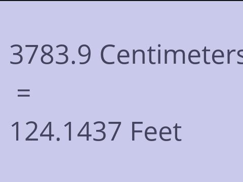 3783.9 CM TO FEET