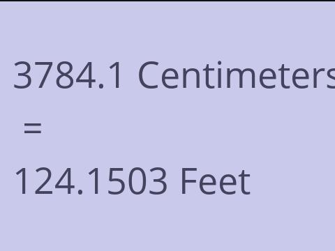 3784.1 CM TO FEET