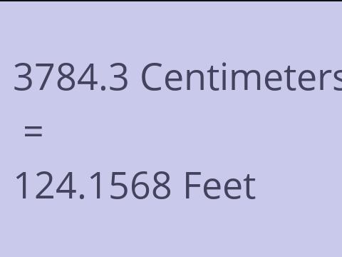 3784.3 CM TO FEET