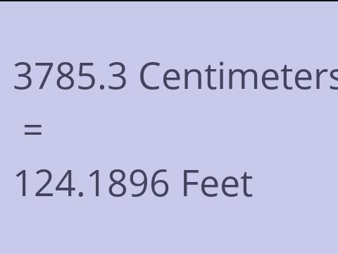 3785.3 CM TO FEET