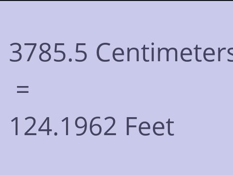 3785.5 CM TO FEET