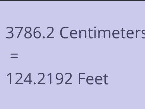 3786.2 CM TO FEET
