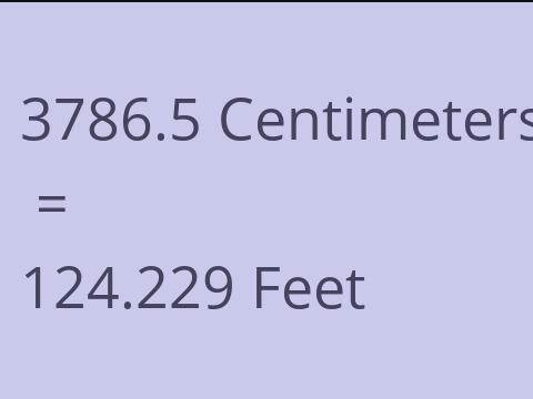 3786.5 CM TO FEET