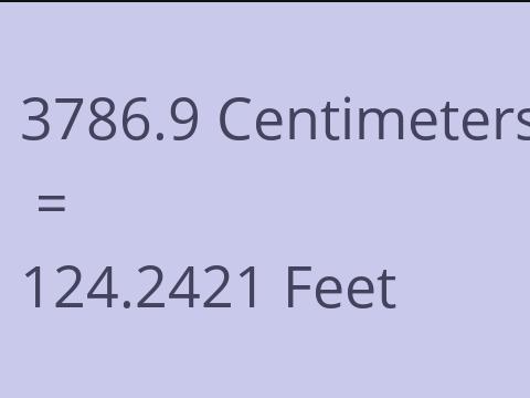 3786.9 CM TO FEET