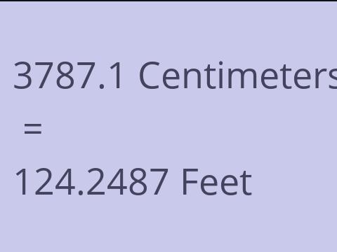 3787.1 CM TO FEET
