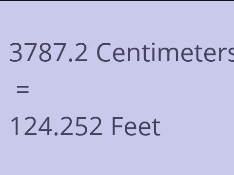 3787.2 CM TO FEET