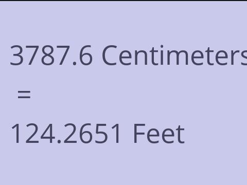 3787.6 CM TO FEET