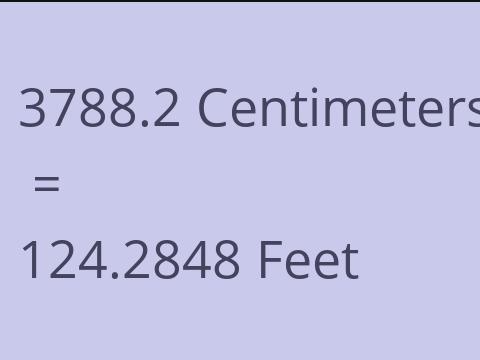 3788.2 CM TO FEET