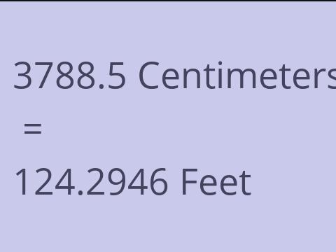 3788.5 CM TO FEET