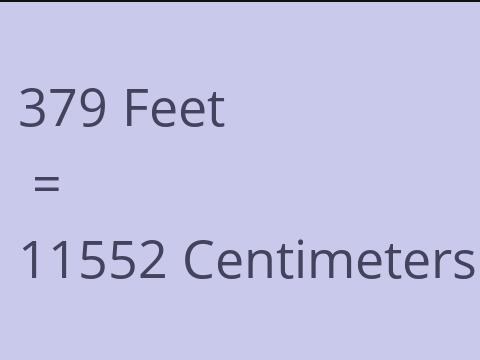 379 FEET TO CM