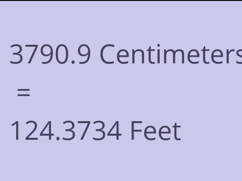3790.9 CM TO FEET