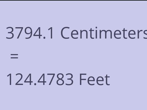 3794.1 CM TO FEET