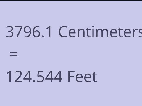 3796.1 CM TO FEET