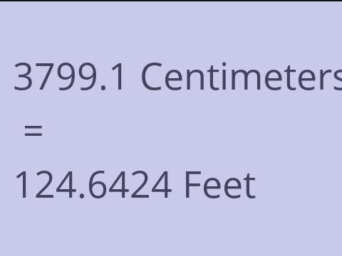 3799.1 CM TO FEET