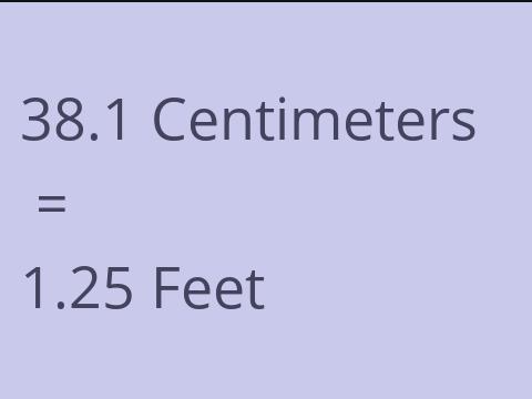 38.1 CM TO FEET