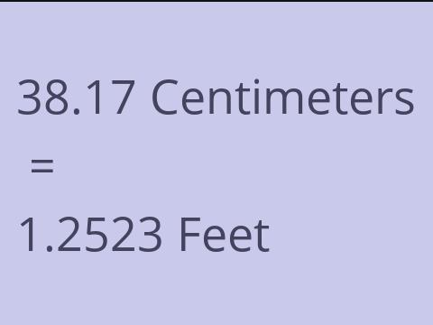 38.17 CM TO FEET