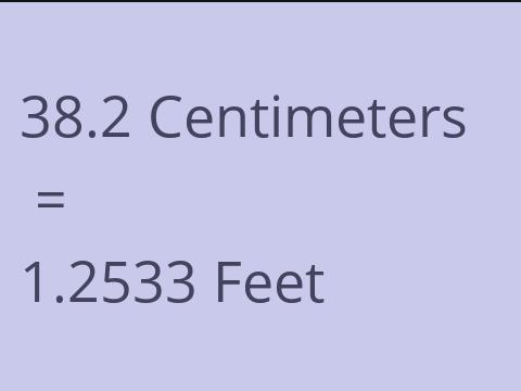 38.2 CM TO FEET