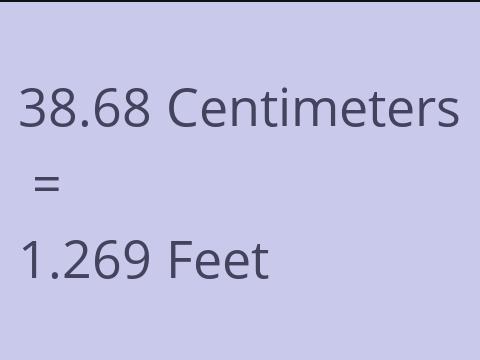 38.68 CM TO FEET