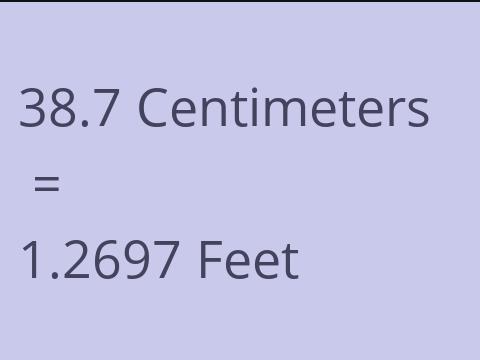 38.7 CM TO FEET