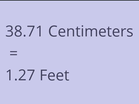 38.71 CM TO FEET