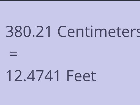 380.21 CM TO FEET