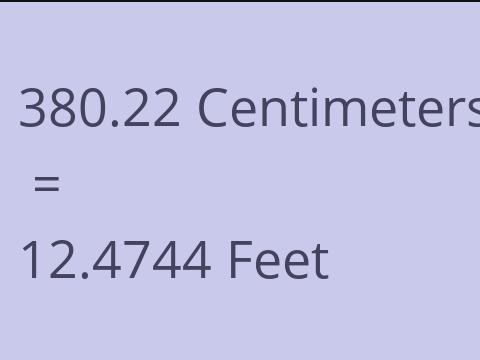 380.22 CM TO FEET