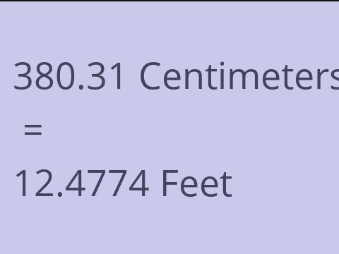 380.31 CM TO FEET