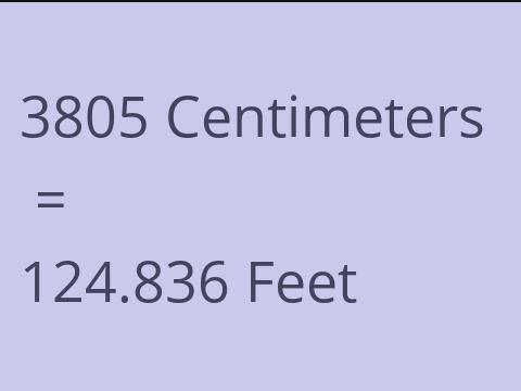 3805 CM TO FEET
