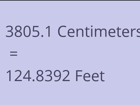 3805.1 CM TO FEET