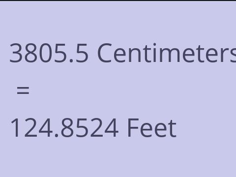 3805.5 CM TO FEET