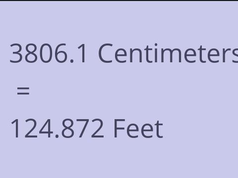 3806.1 CM TO FEET