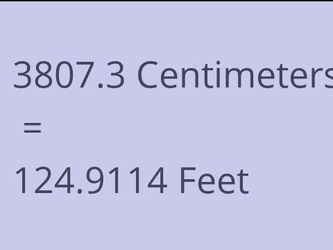 3807.3 CM TO FEET