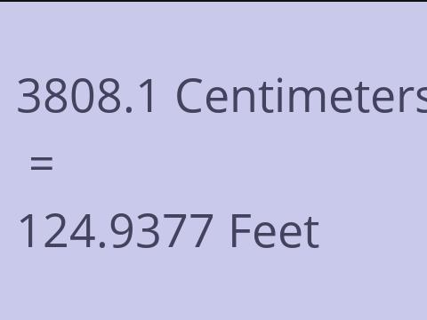 3808.1 CM TO FEET