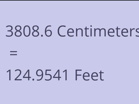3808.6 CM TO FEET