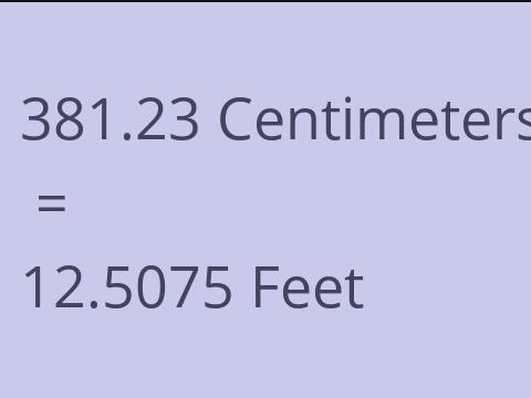 381.23 CM TO FEET