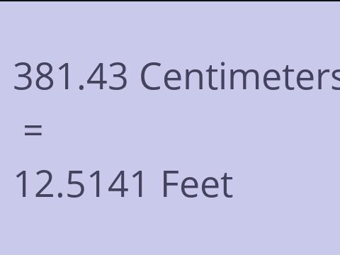 381.43 CM TO FEET