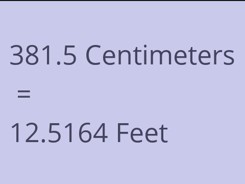 381.5 CM TO FEET