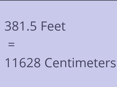 381.5 FEET TO CM