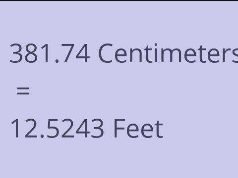 381.74 CM TO FEET