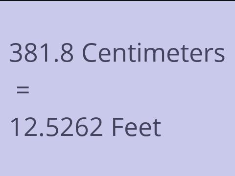 381.8 CM TO FEET